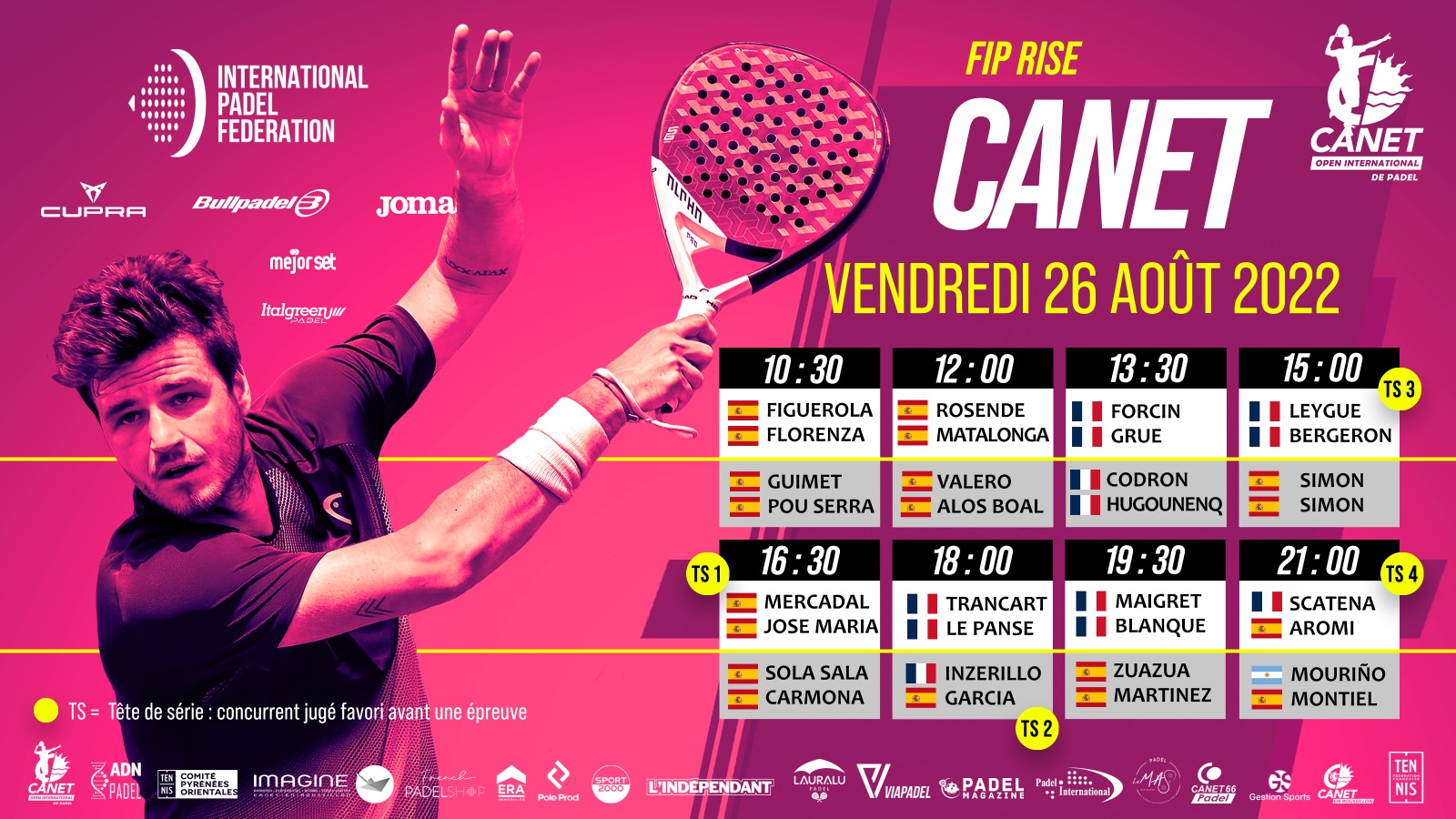 FIP Rise Canet suivez les huitièmes de finale en LIVE