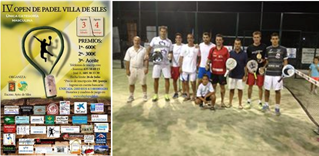 4nd Open of padel of the VILLA of SILES