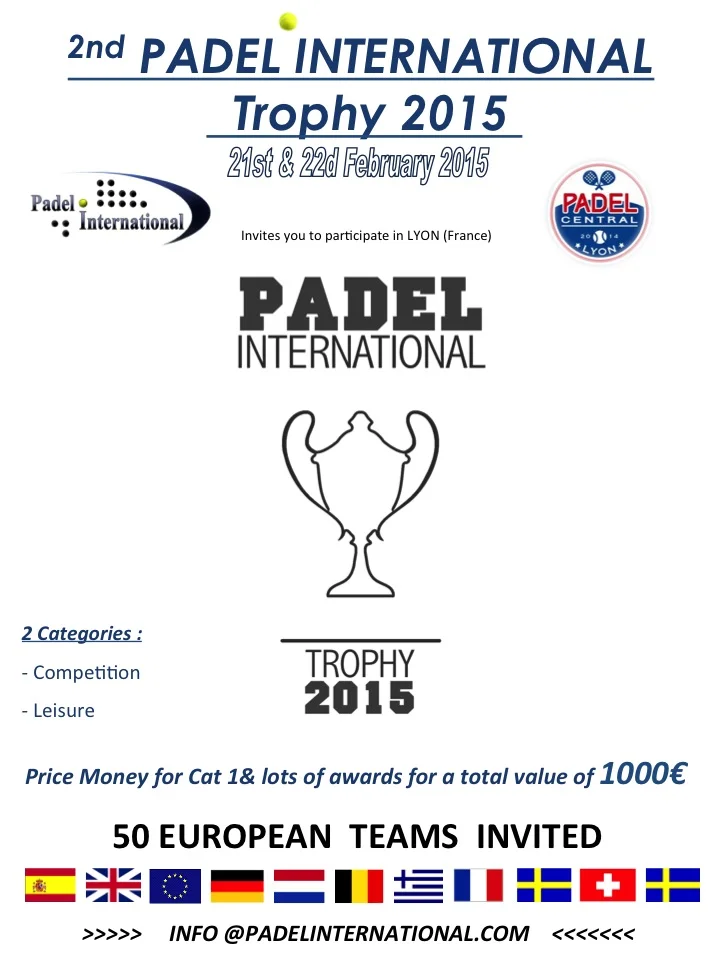 Padel International trophé