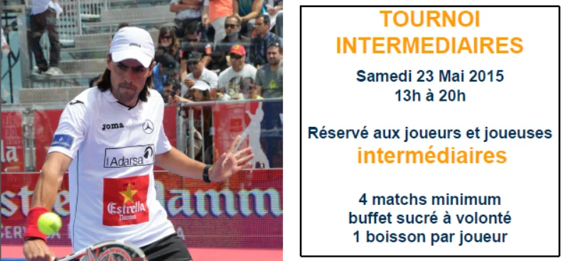 Padel Attitude : Tournoi Intermédiaire 23-05-2015