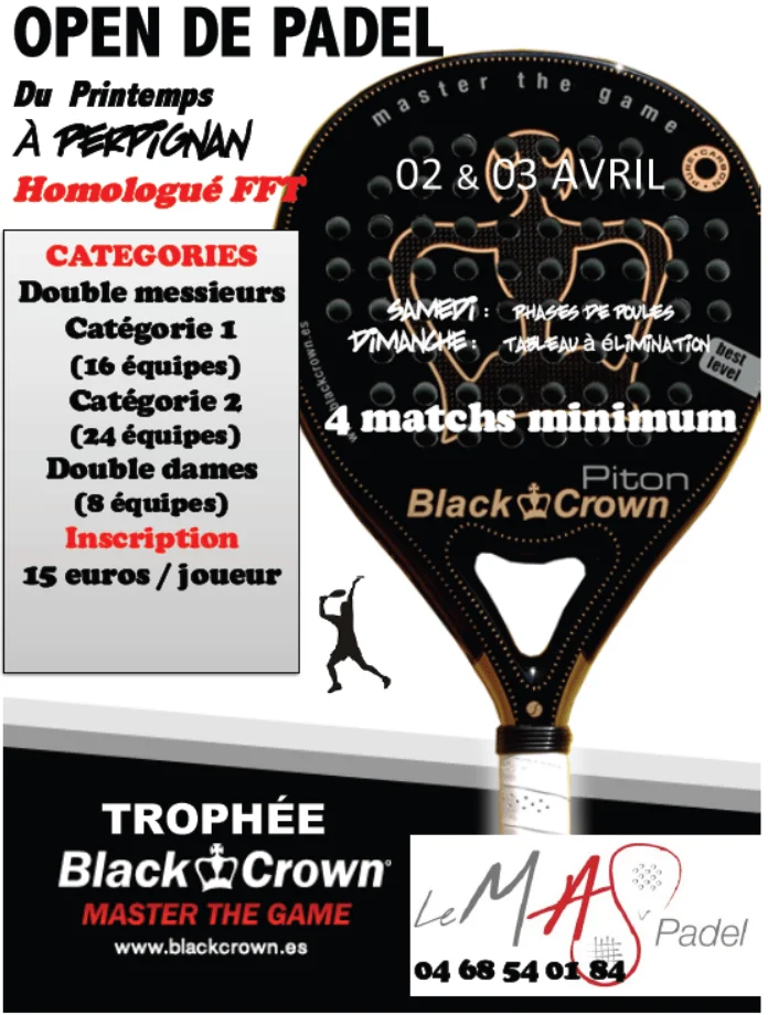 Tournoi de padel MAs Blackcrown