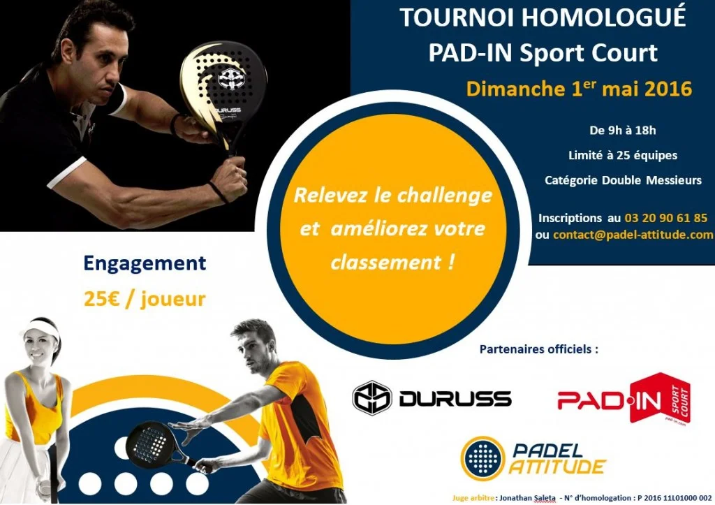 PAD IN SPORT COURT genehmigtes Turnier – PADEL ATTITUDE