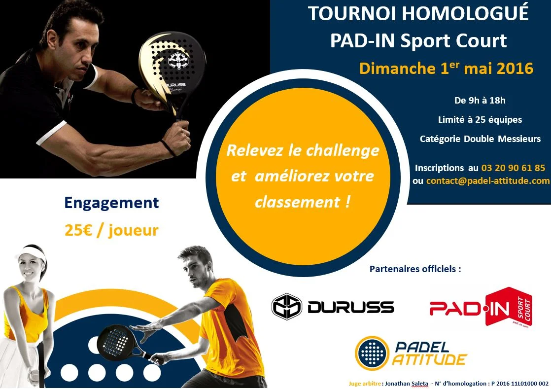 Pad-in / Duruss a son tournoi FFT à Padel Attitude