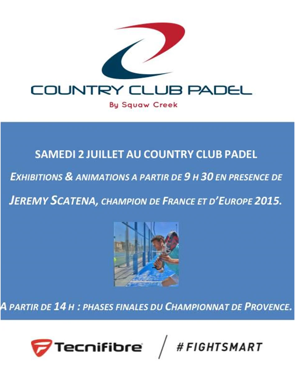 affiche country club padel exhibition