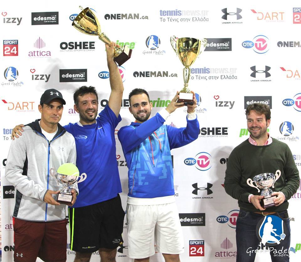 Nos français remportent le premier tournoi international du Greek Padel Academy