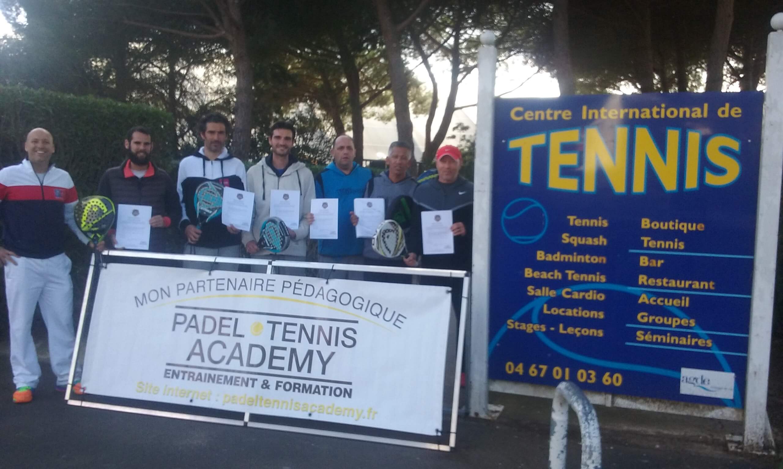 De Tennis CI / Padel van Cap d'Agde is gestructureerd