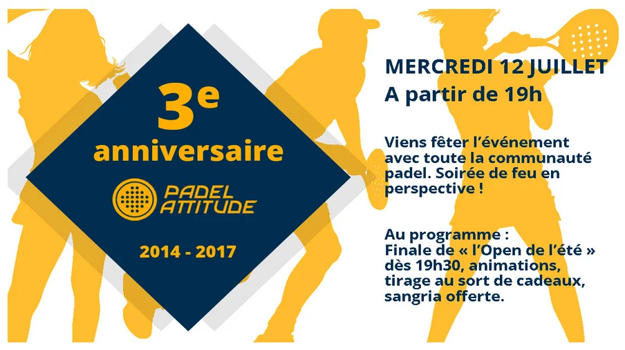 Padel Attitude : Déjà 3 ans !