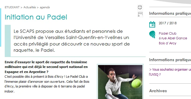 La FAC de Versailles se met au padel !