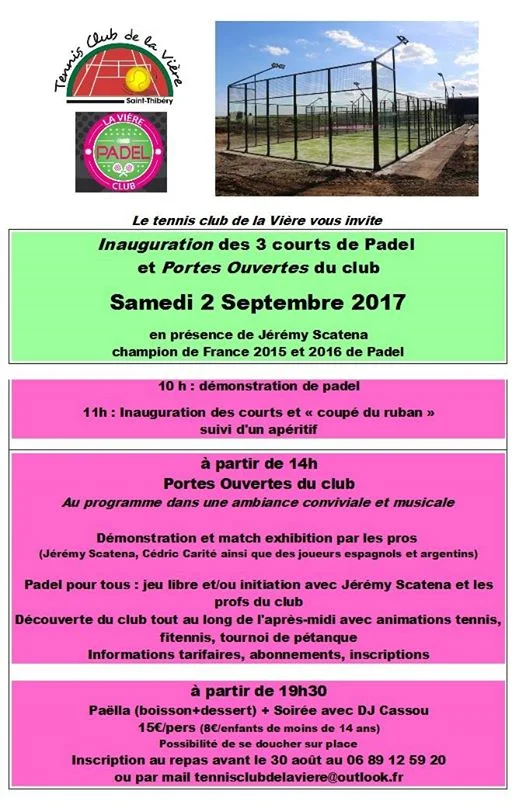inauguration tennis club de la Vière | Padel Magazine