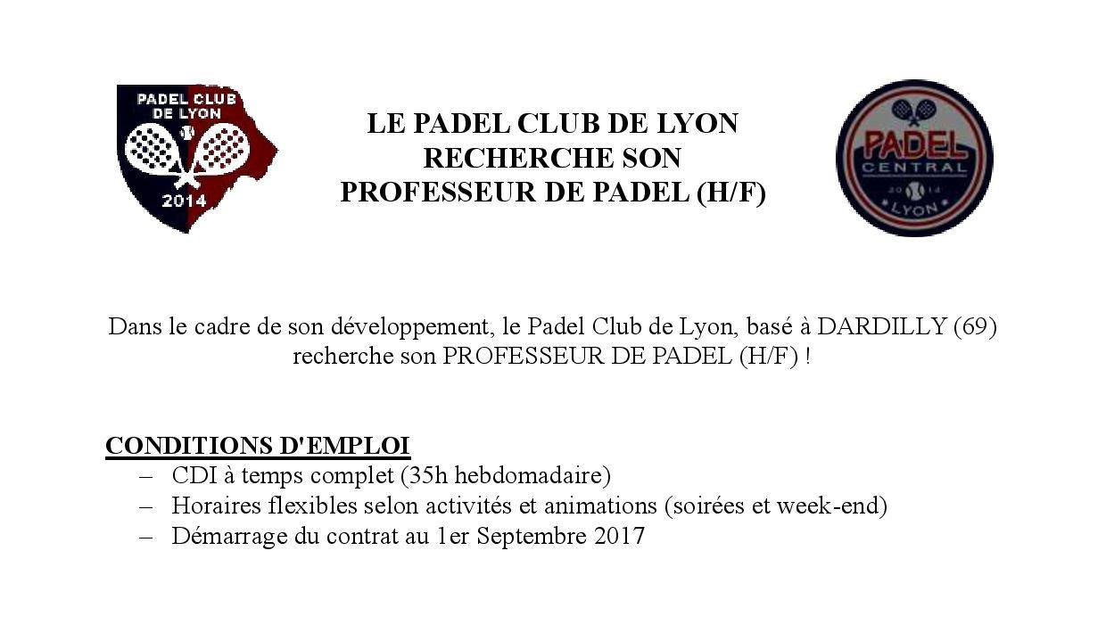 En lärare vid Padel Lyon klubb