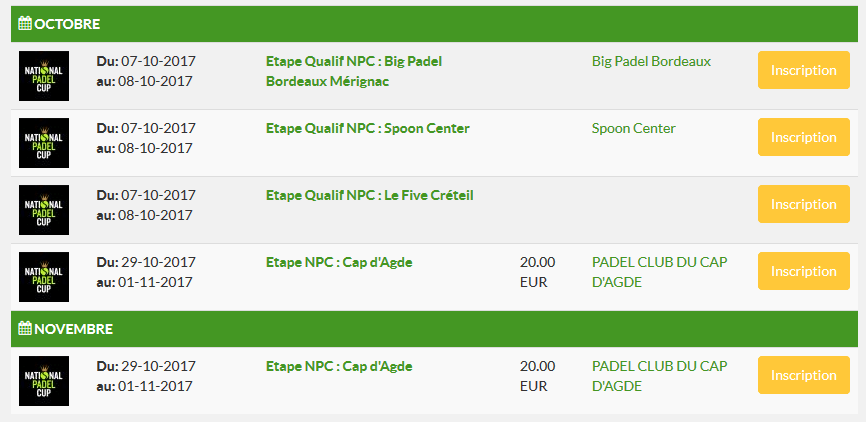 Inscripcions a les darreres etapes del Nacional Padel Copa 2018