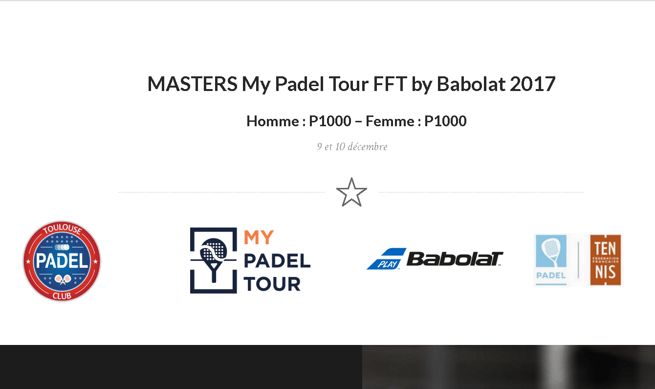 Il Master of My Padel 2017 Tour