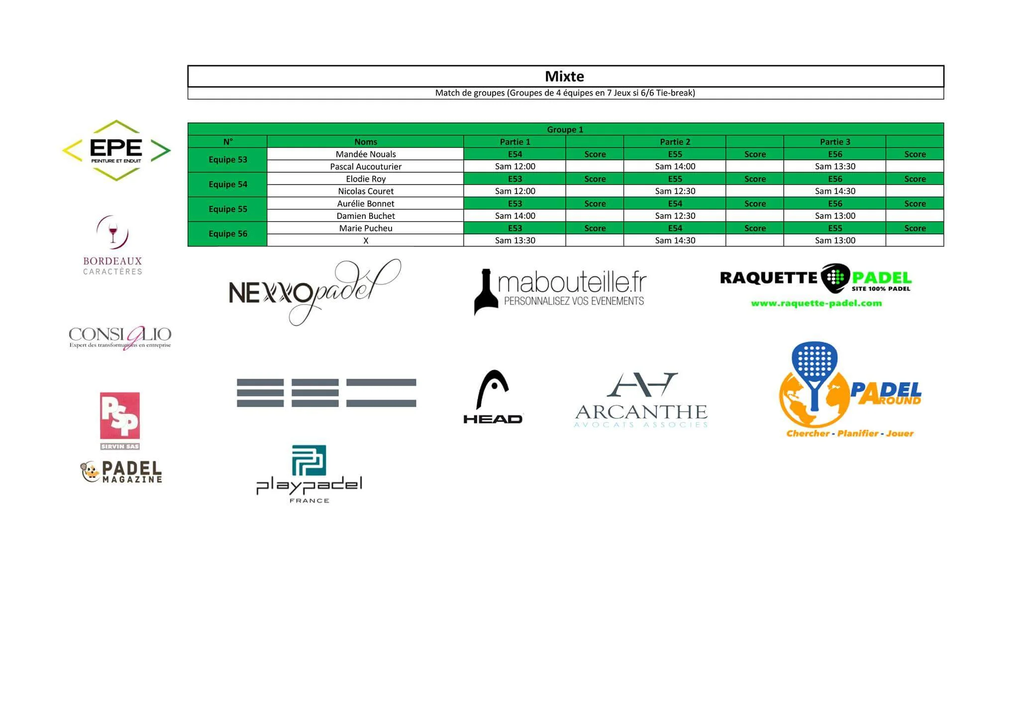 tournoi padel infinity mixte | Padel Magazine