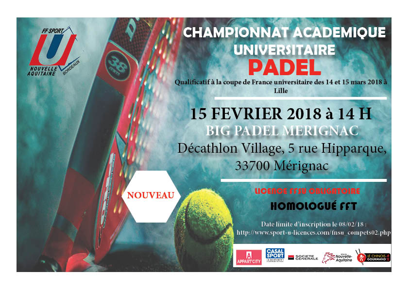 University Championship of padel : Let's go !