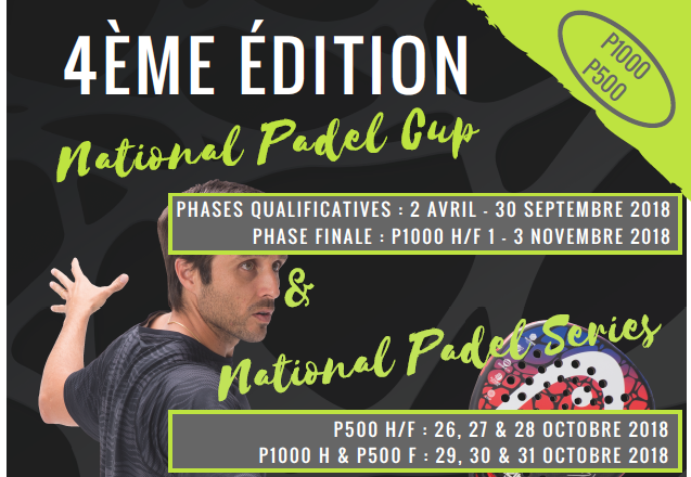 La National Padel Cup 2018 : 3 P1000 et 3 P500 en 1 semaine !