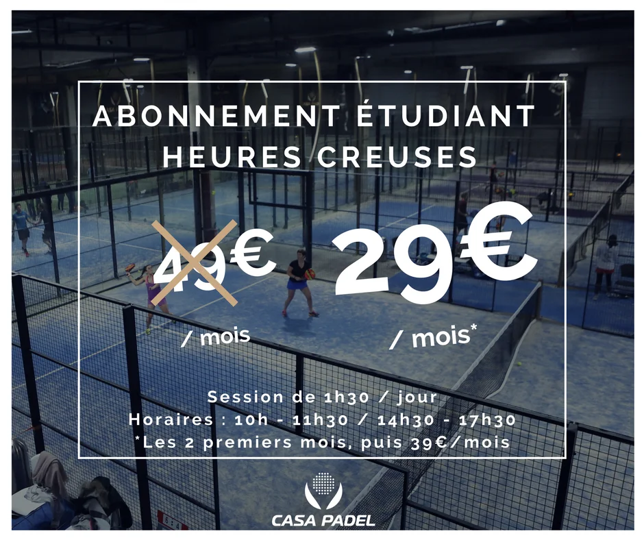 Les abonnements padel à Casa Padel