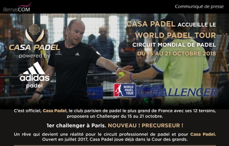 Le World Padel Tour arriva a Parigi