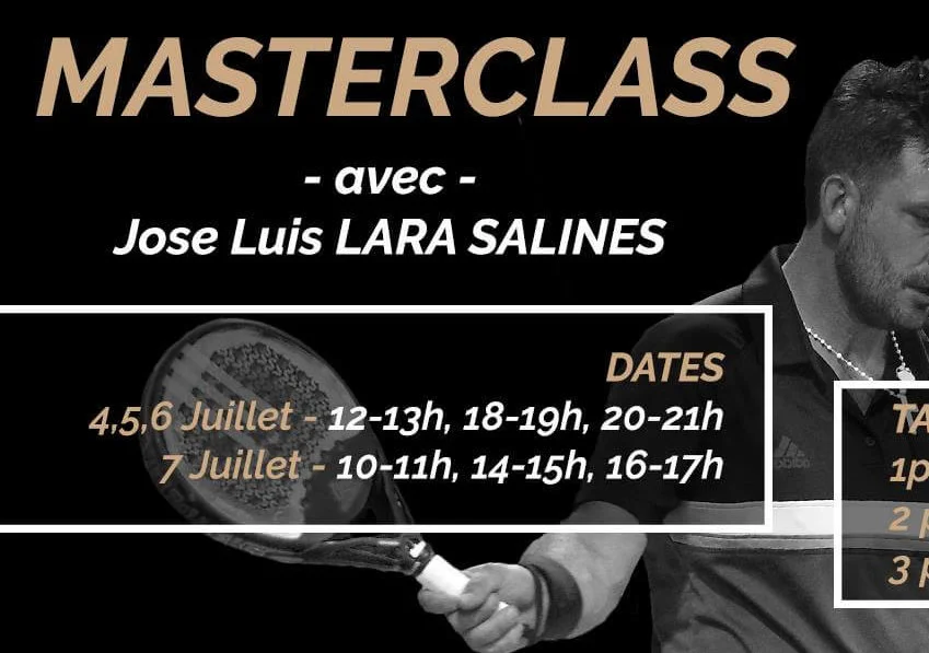MASTERCLASS of padel med Jose Luis LARA SALINES