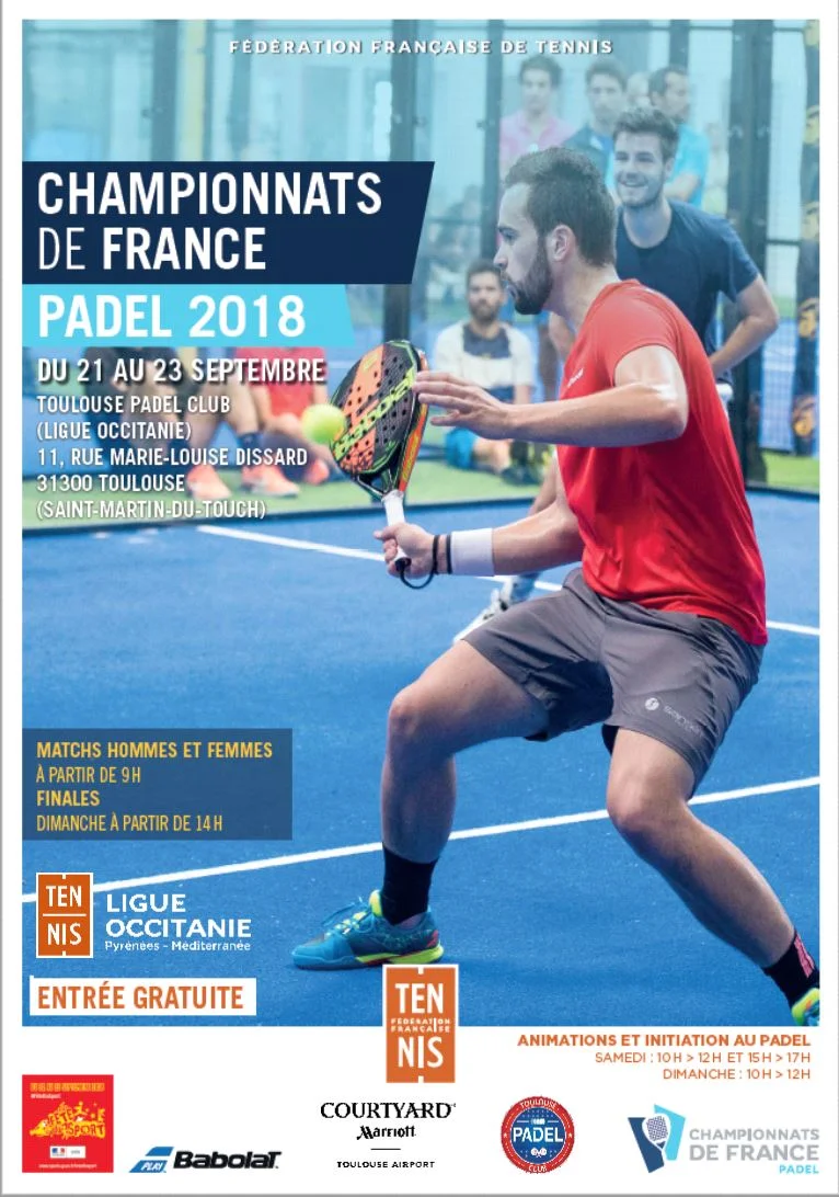 Affiche championnats de France de padel 2018 | Padel Magazine