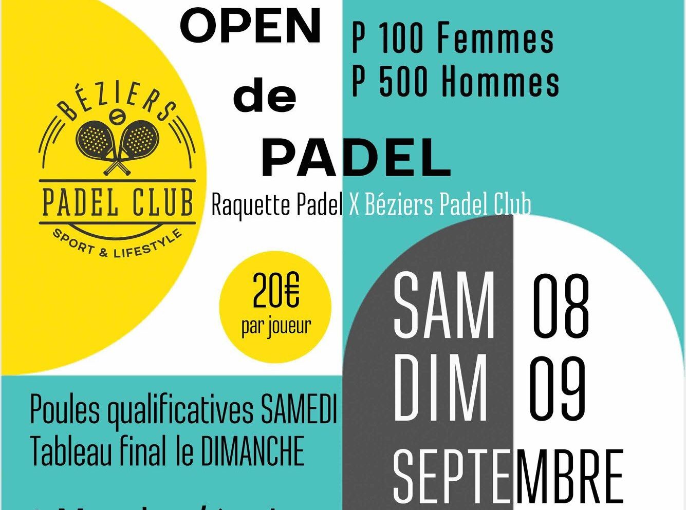 ベジエ Padel クラブは最初の大きなトーナメントを提供します padel