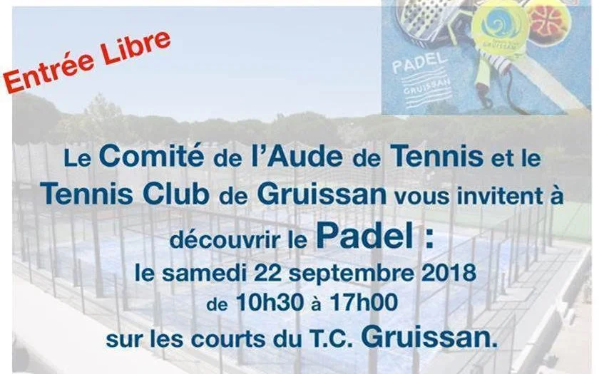 Journée découverte du padel au TC Gruissan
