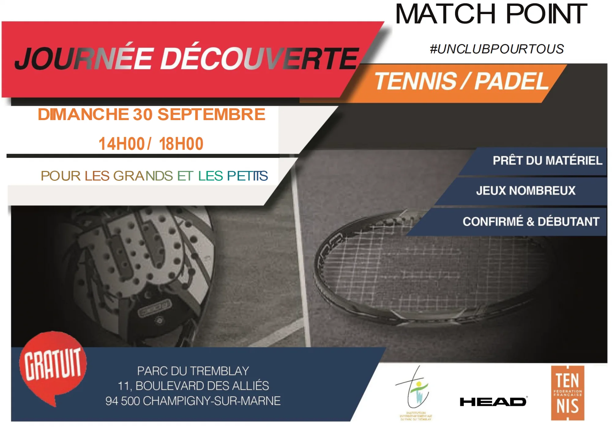 2nd day padel discovery at Parc du Tremblay