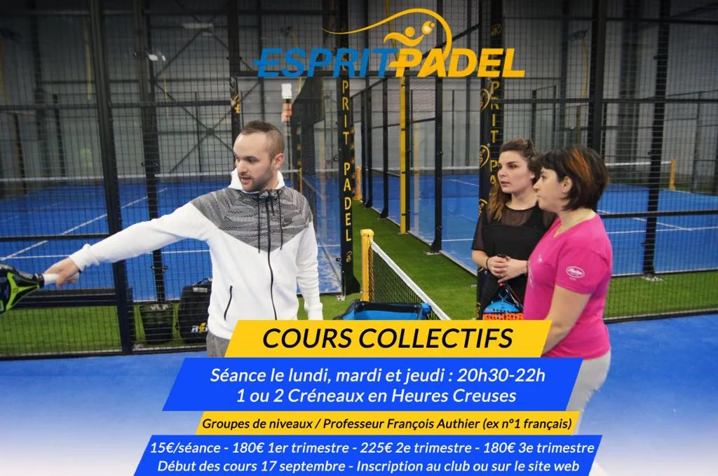 Cours collectifs de padel à Esprit Padel