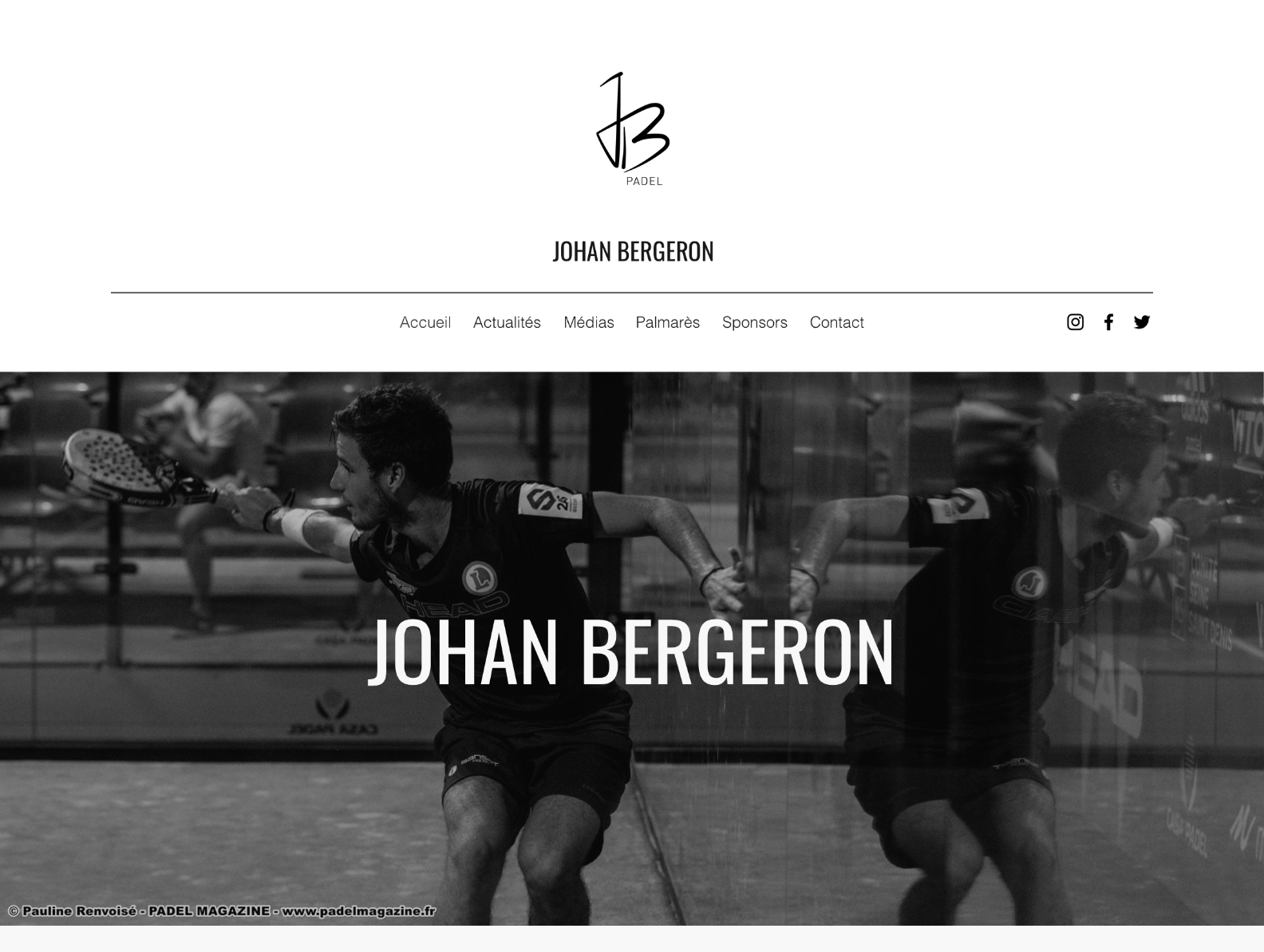 Johan Bergeron lanserar sin webbplats