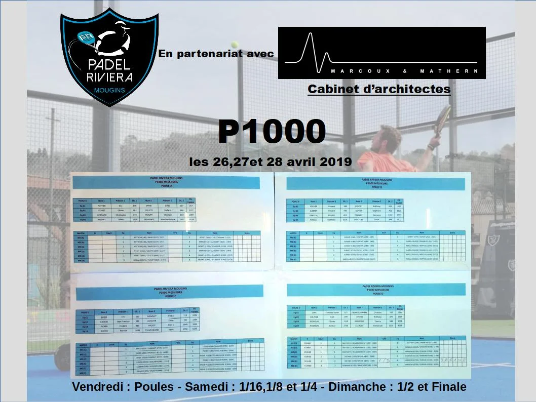 Top départ de l’Open Padel Riviera Mougins P1000