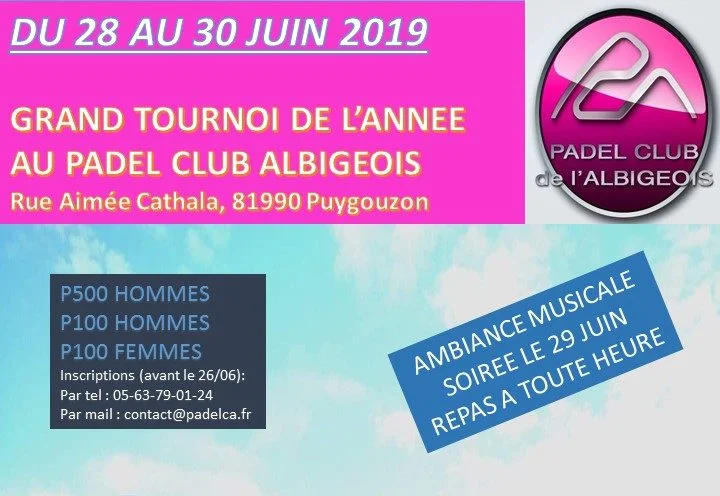 Padel Club d'Albi - 29 y 30 de junio