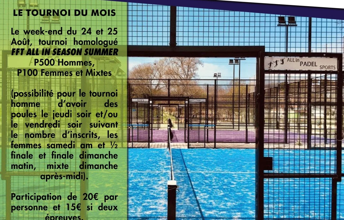 FFT ALL IN SEASON SUMMER le 24 et 25 août