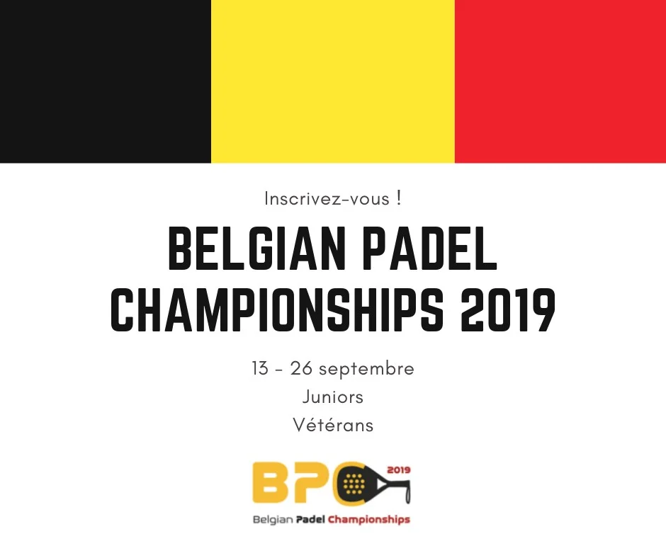 Belgian Padel Championships 2019 – Agenda