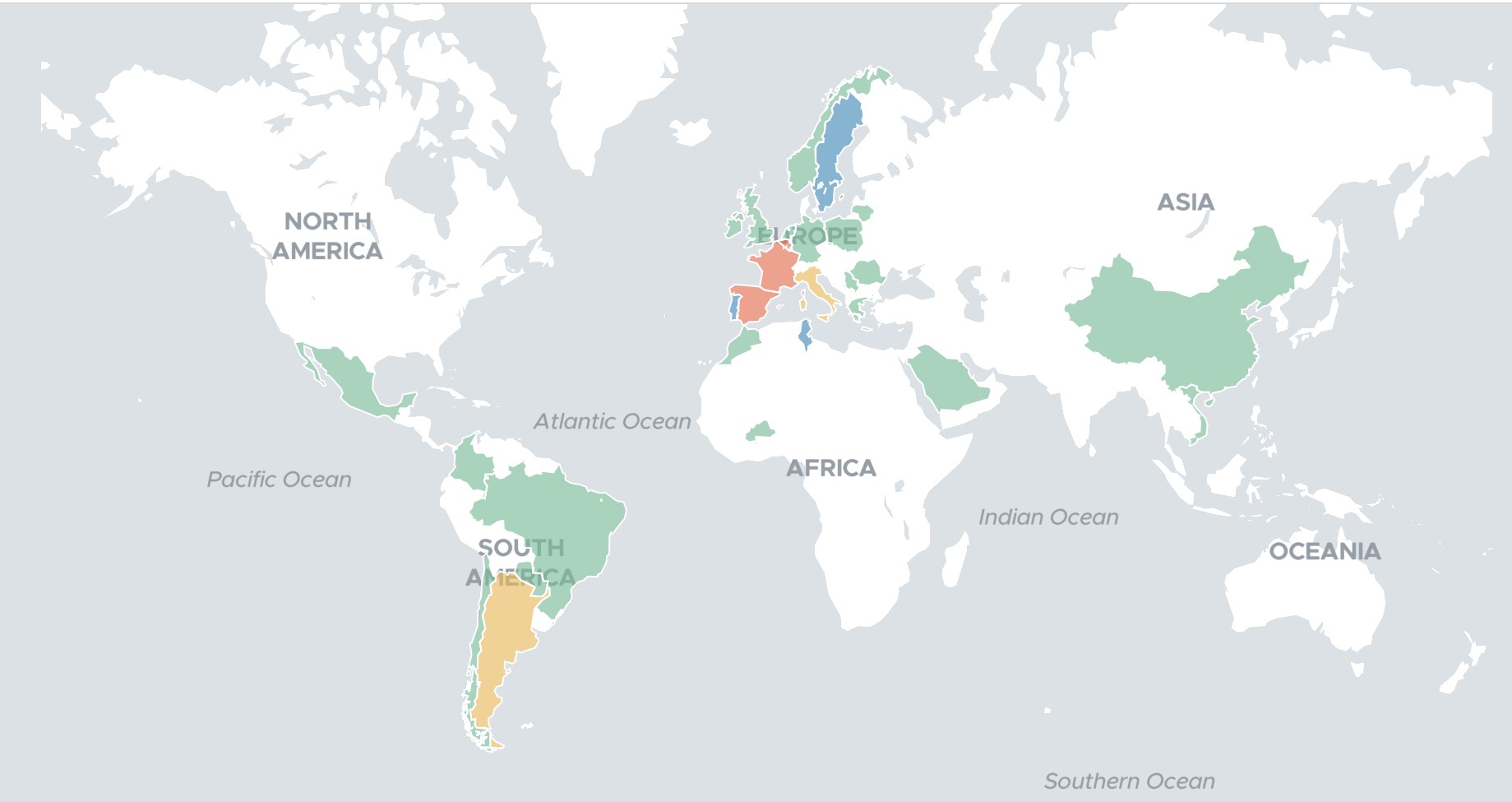 Ranking Padel : The nationalities present