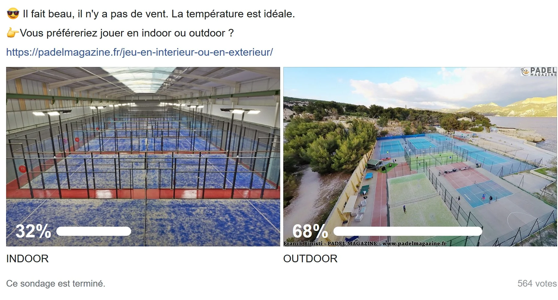 Vous êtes + Indoor ou outdoor ?