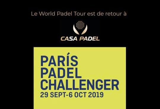 París Padel Challenger - Del 29 de septiembre al 6 de octubre de 2019