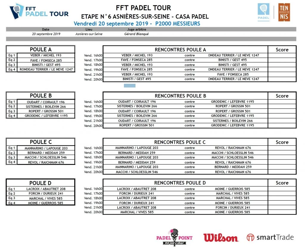 fft padel tour asnière messieurs qualif | Padel Magazine