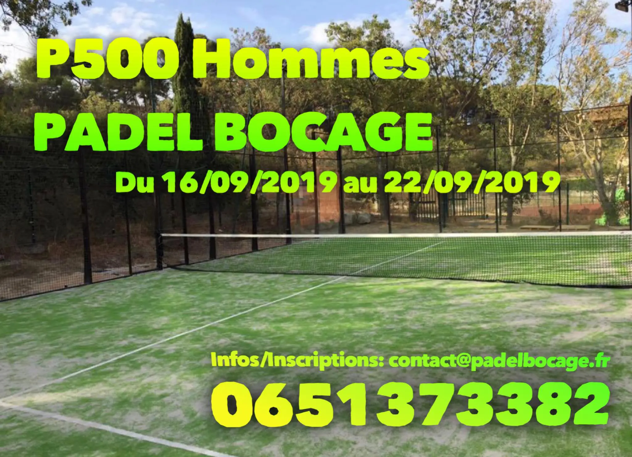 P500 - Padel Bocage - dal 16 al 22 settembre 2019