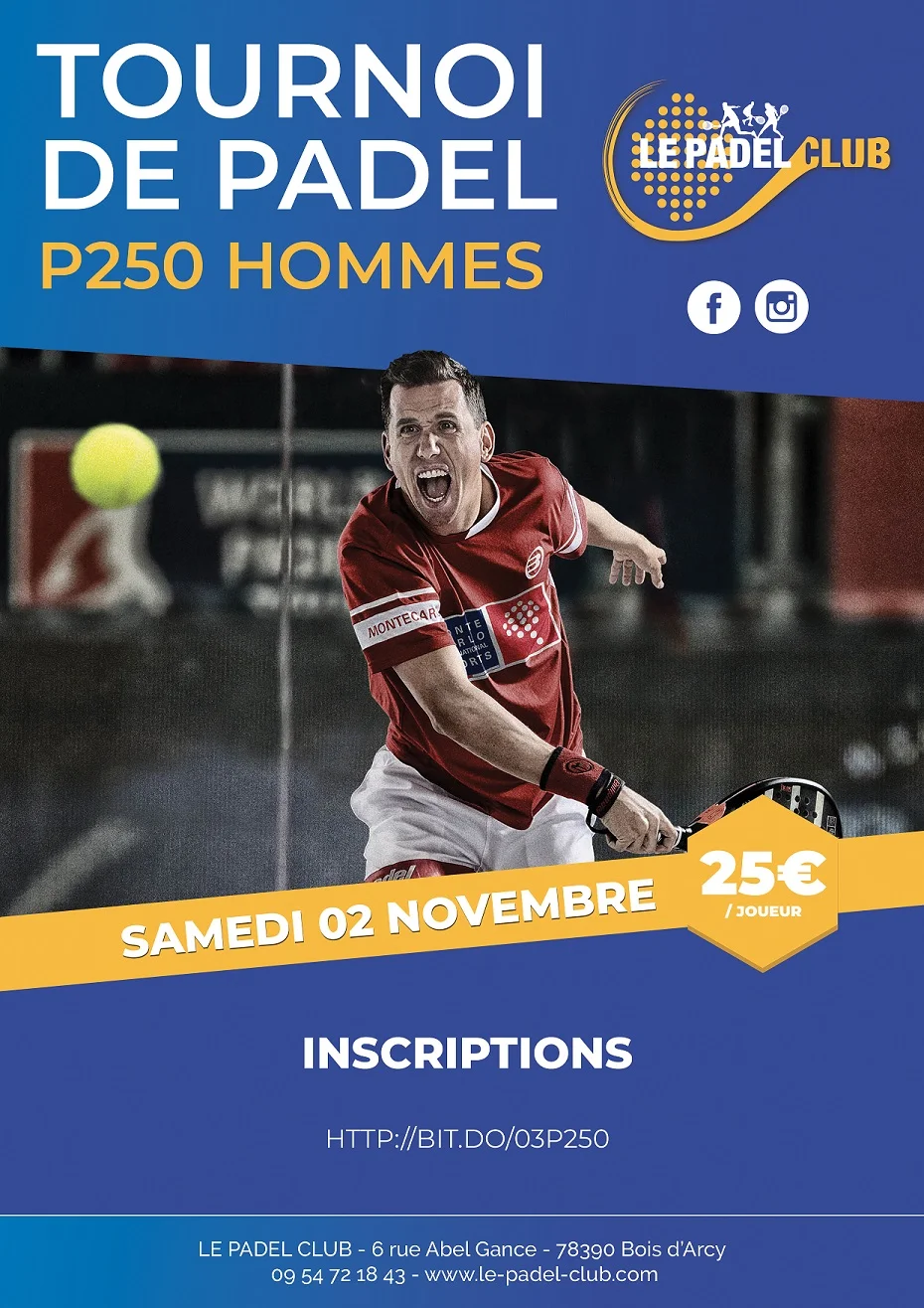 P250 PADEL Bois d'arcy | Padel Magazine