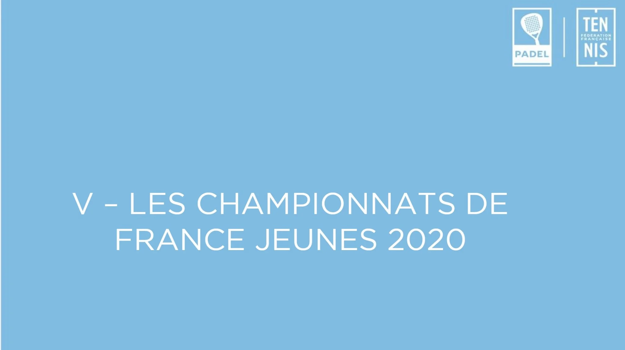 Championnats de France de padel Jeunes 2020