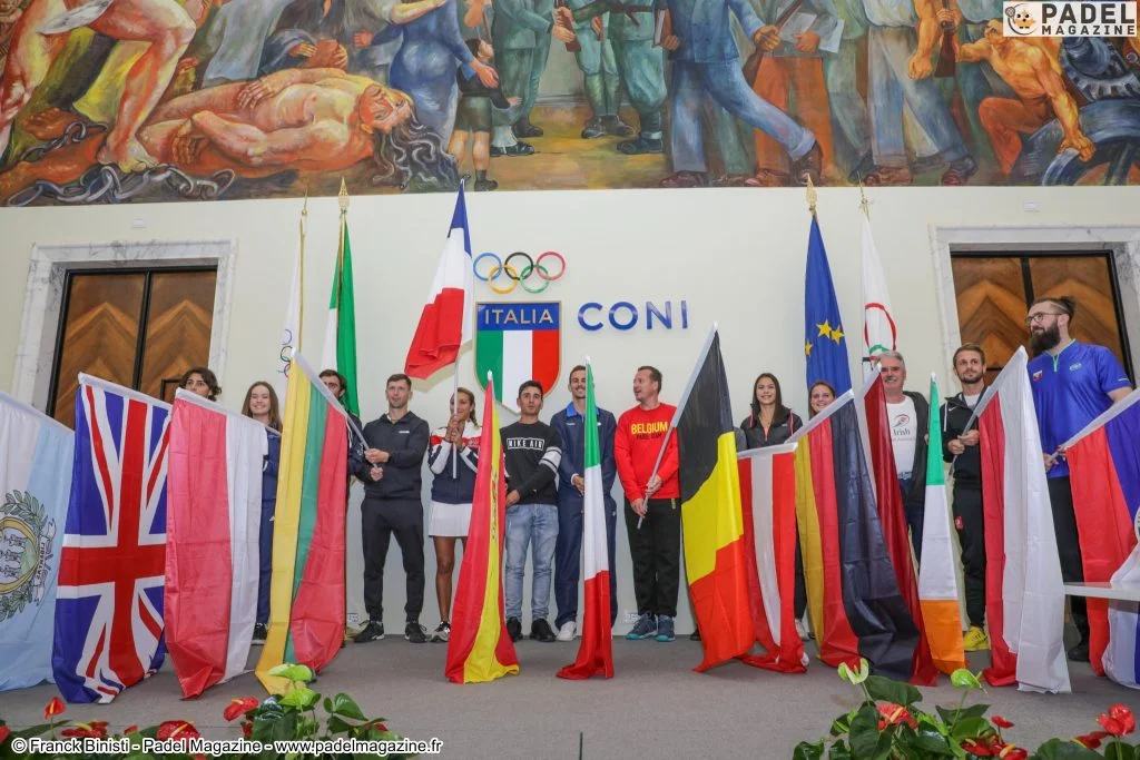 Italie padel drapeaux