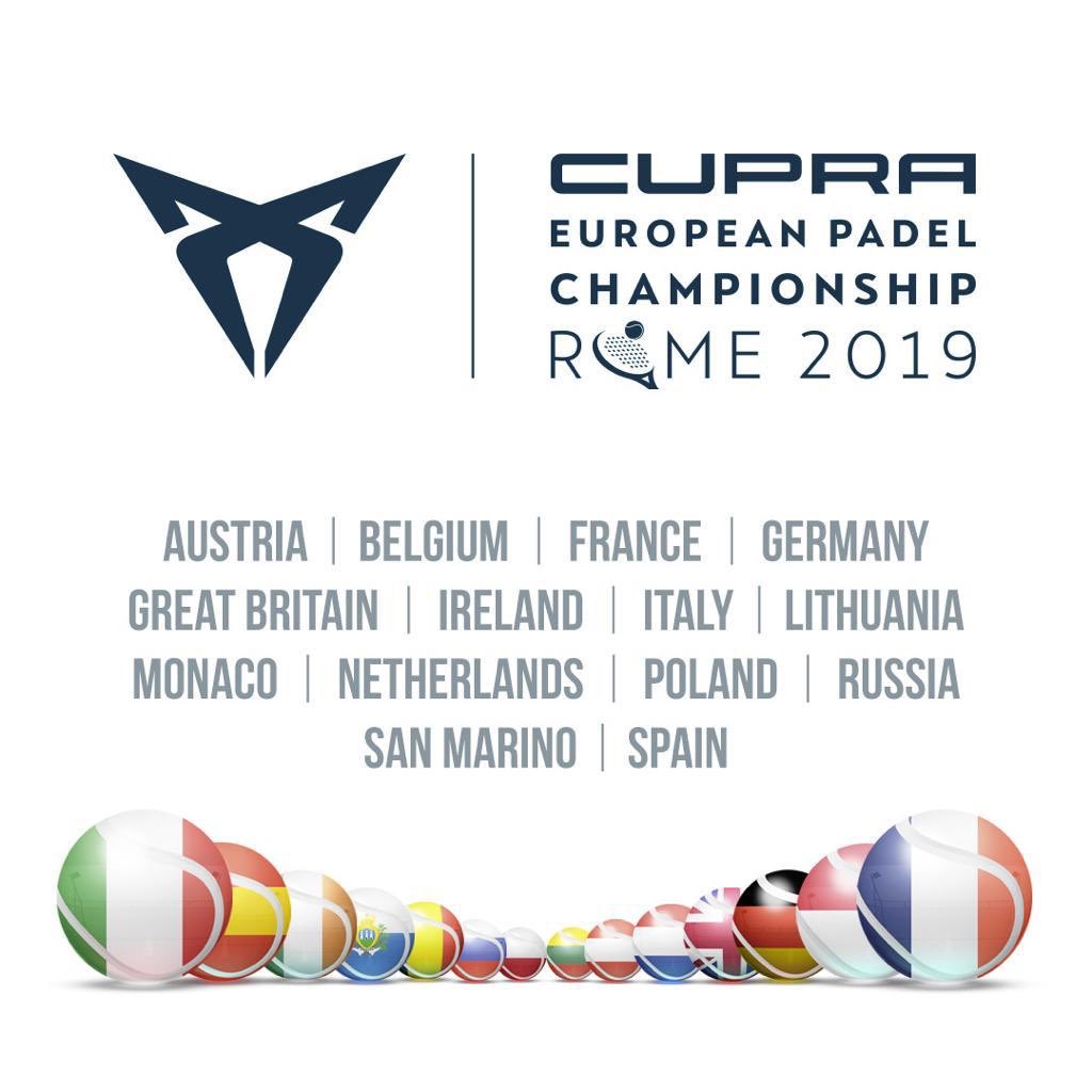 Tableaux – Open Championnats d’Europe de Padel 2019