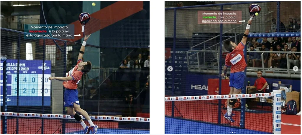 Lâcher la pala pour jouer une balle, possible ?