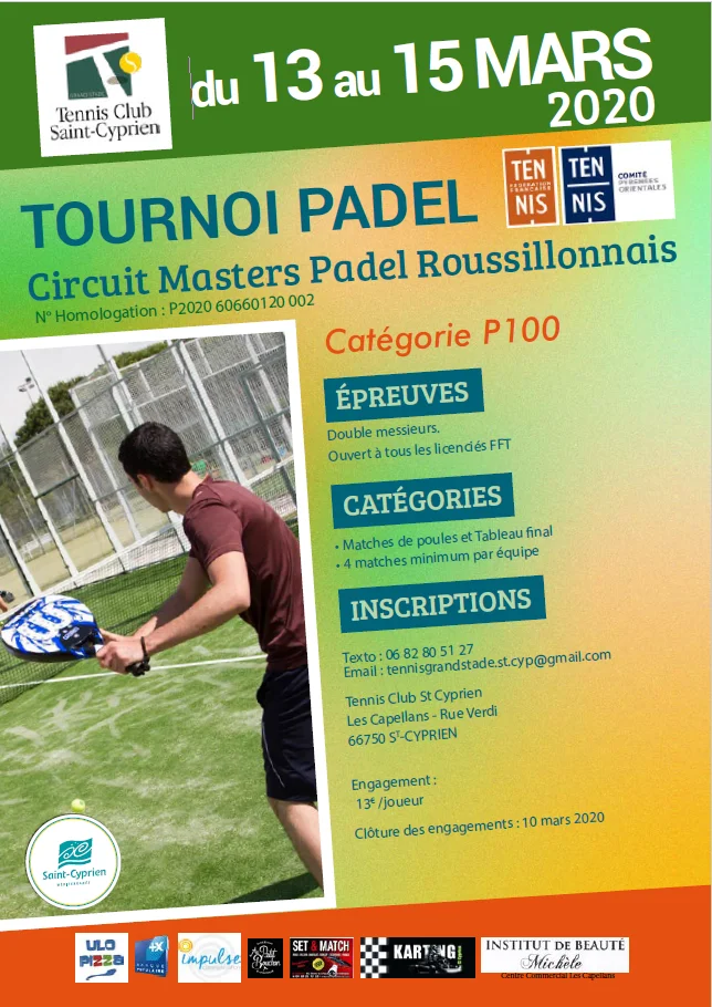 affiche saint cyprien padel | Padel Magazine