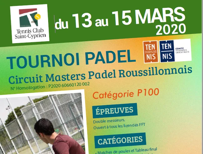 Obwód Masters padel Roussillonnais od 13 do 15 marca 2020 r