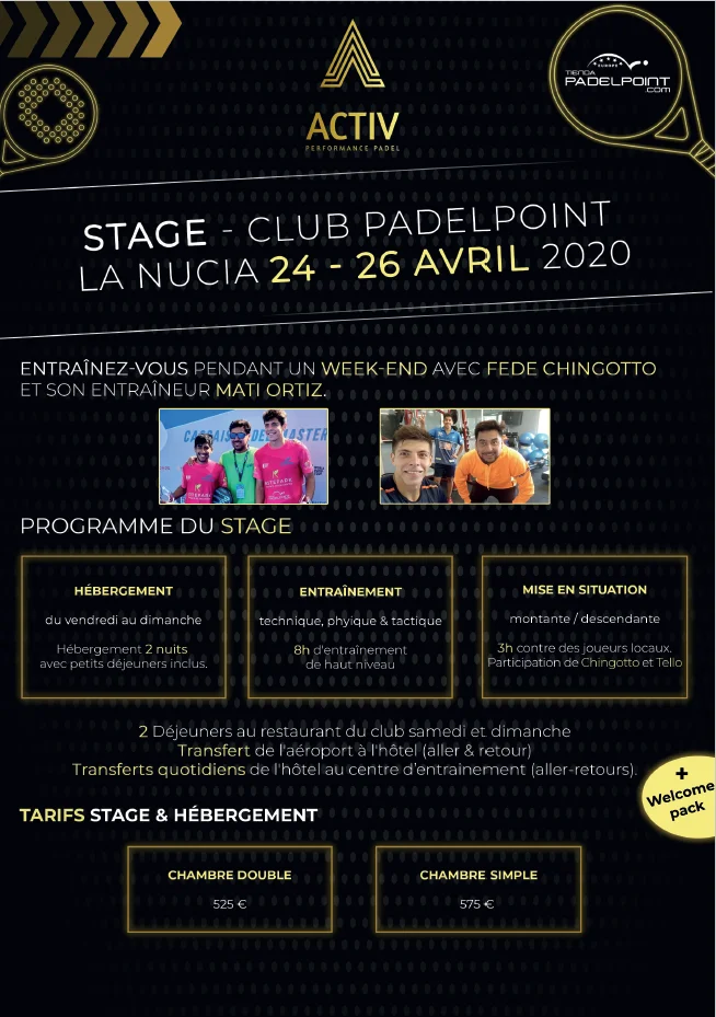 stage padel avril nucia | Padel Magazine