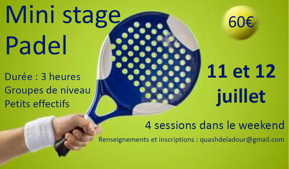 Stages padel deze zomer in de Adour club