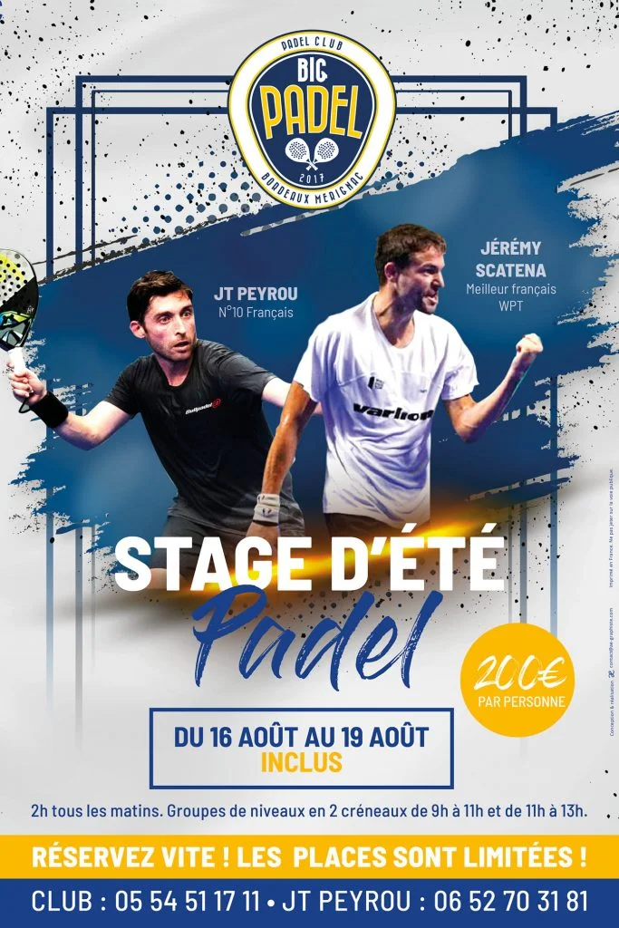 Affiche stage big padel | Padel Magazine