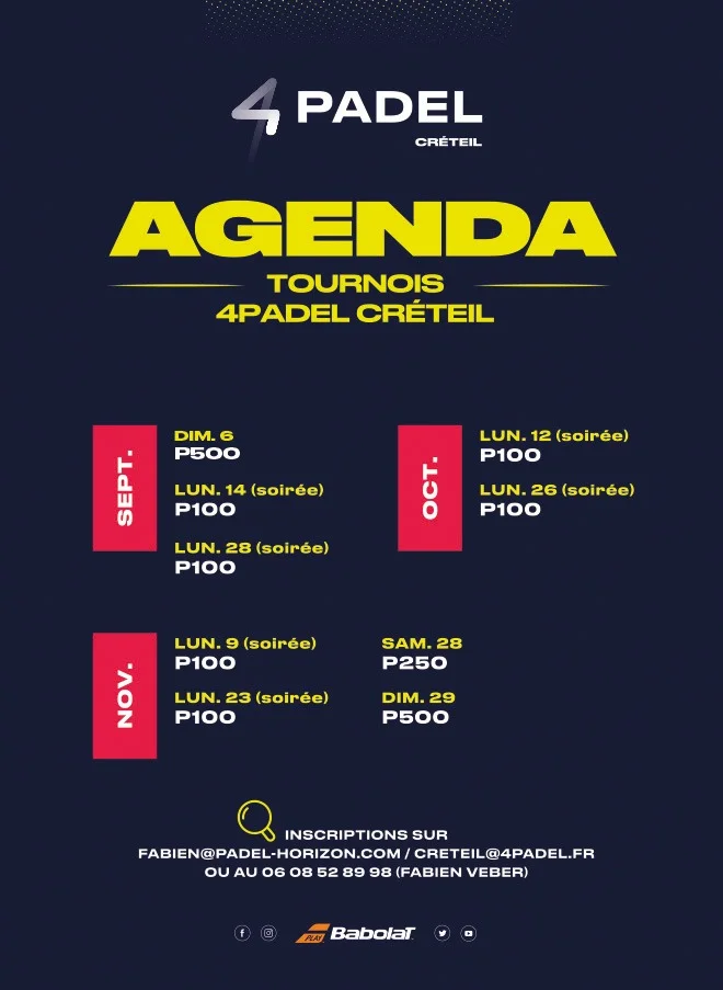 Agenda Créteil 4Padel | Padel Magazine