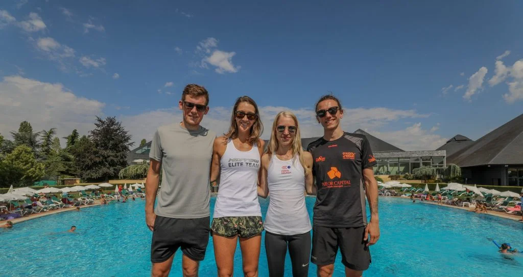 DANA LOBBAN, GREG LOBBAN, ANNA SERME, LUCAS SERME pyramides piscine | Padel Magazine