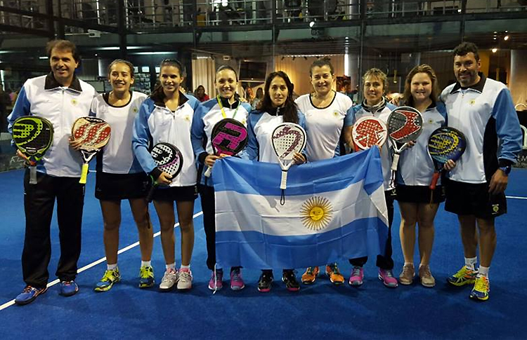 Equipe de padel féminine Argentine drapeau